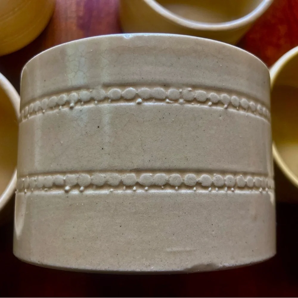 Yellow Ware Ceramic Ramekin Set - - Picture 3 of 3